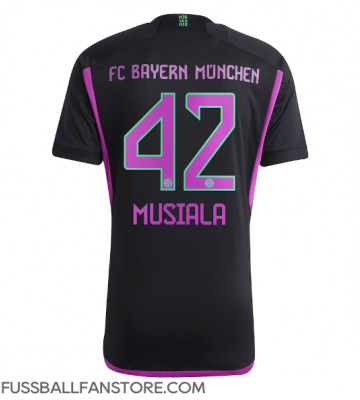 Bayern Munich Jamal Musiala #42 Replik Auswärtstrikot 2023-24 Kurzarm
